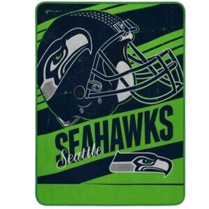 SEATTLE SEAHAWKS EMBLEM LIGHT WEIGHT FLEECE THROW BLANKET 50"X60" NEW